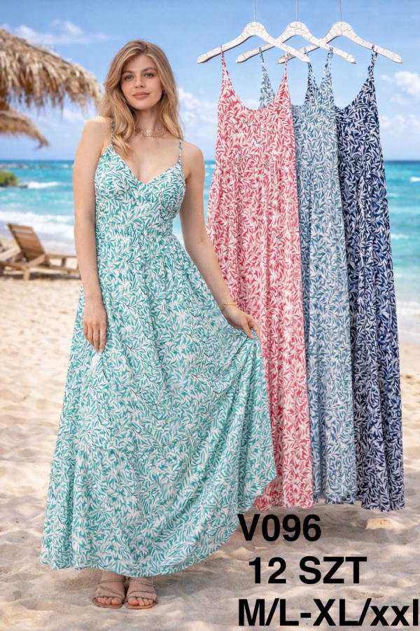 Sukienki damskie Roz M-2XL, Mix Kolor .Paczka 12 szt 1